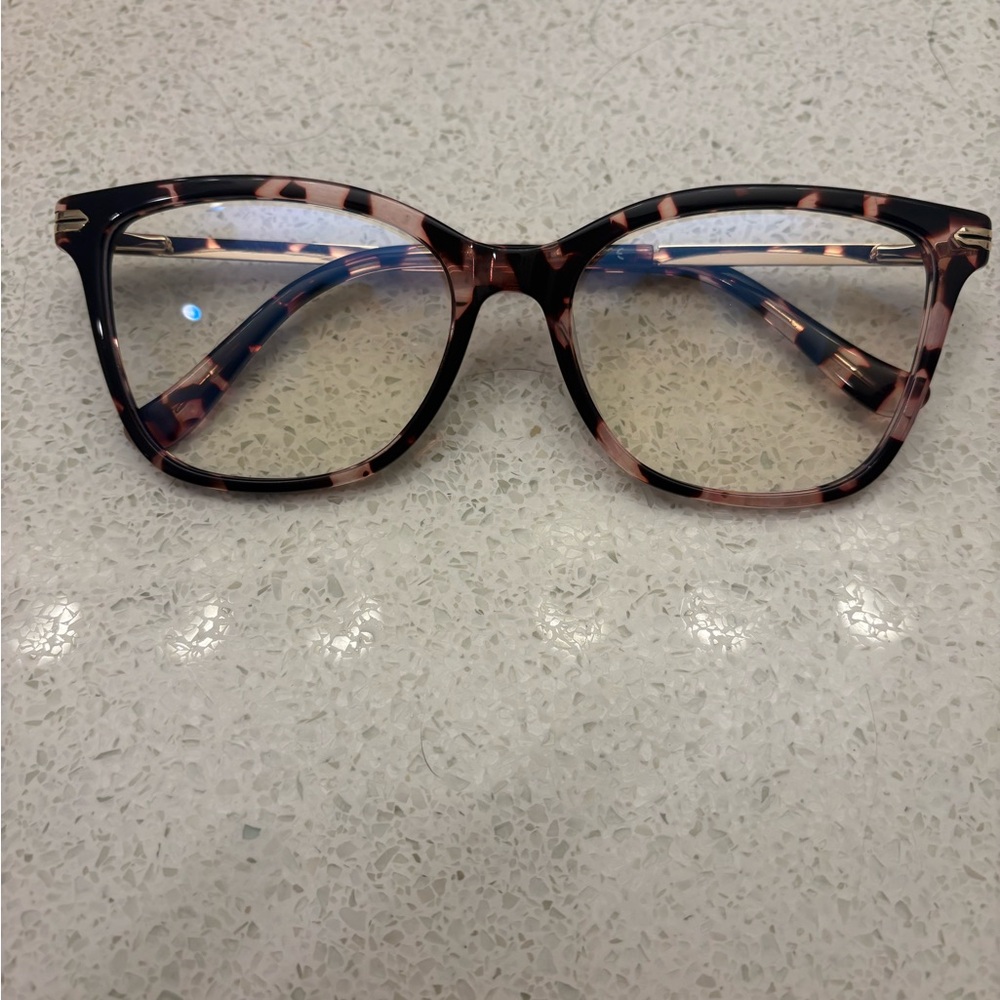 Black and Pink Wayfarer Glasses